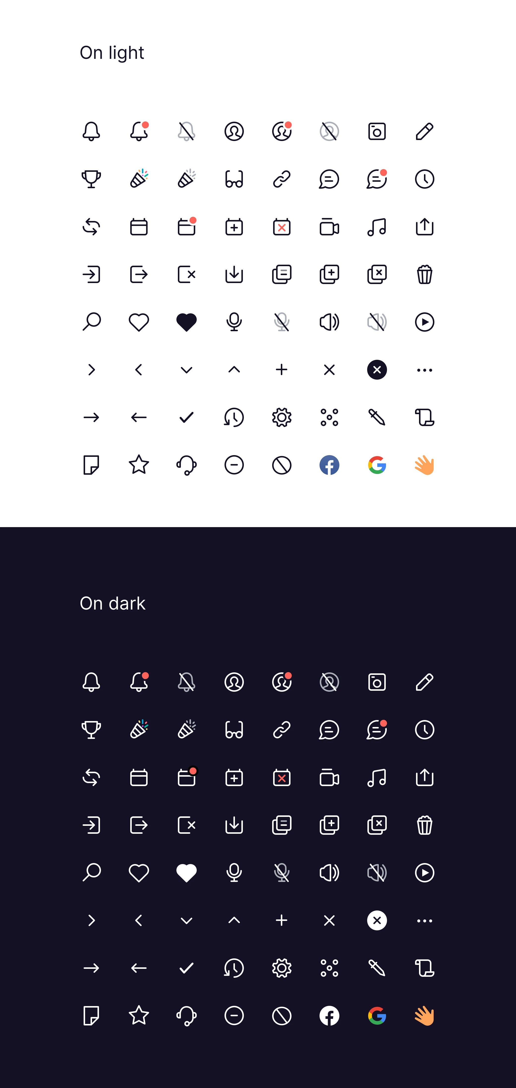 126 Free Icons for Sketch by Significa - 24x24 icon set for light background and ready for dark background.