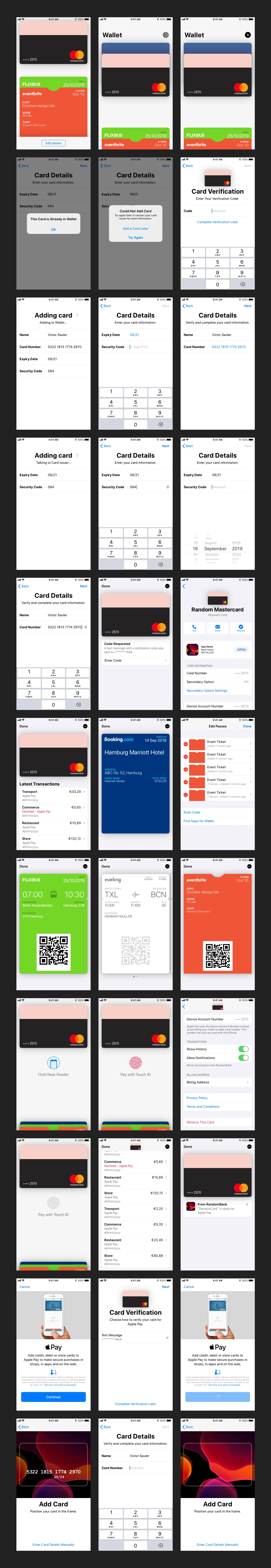 Apple Wallet Free UI Kit for Sketch - This is the first version of the Apple Wallet Free UI Kit. All the components are built in symbols considering different cases and it's pretty easy to scale or evolve at your own.