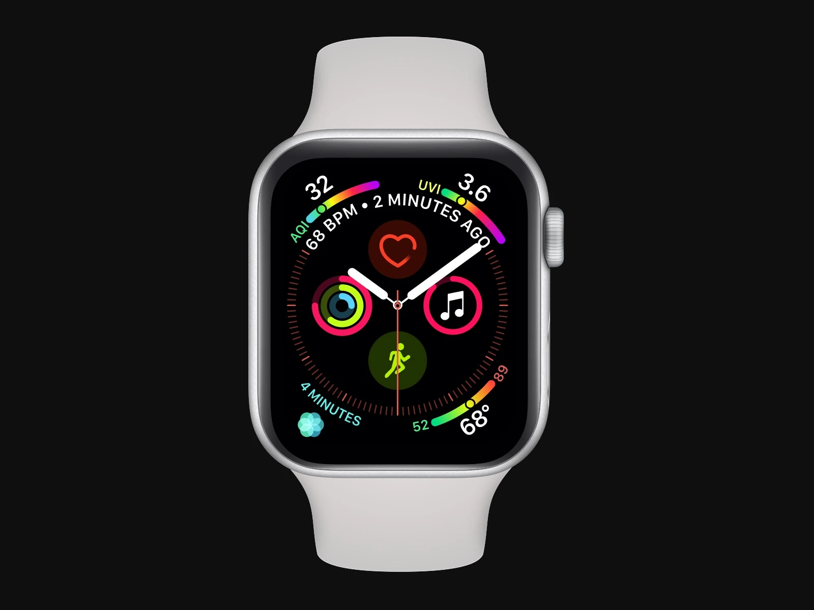 Apple Watch Series 4 Mockups - Easy-to-replace fully-vector based screen mockups for Watch Series 4 with all the color variants