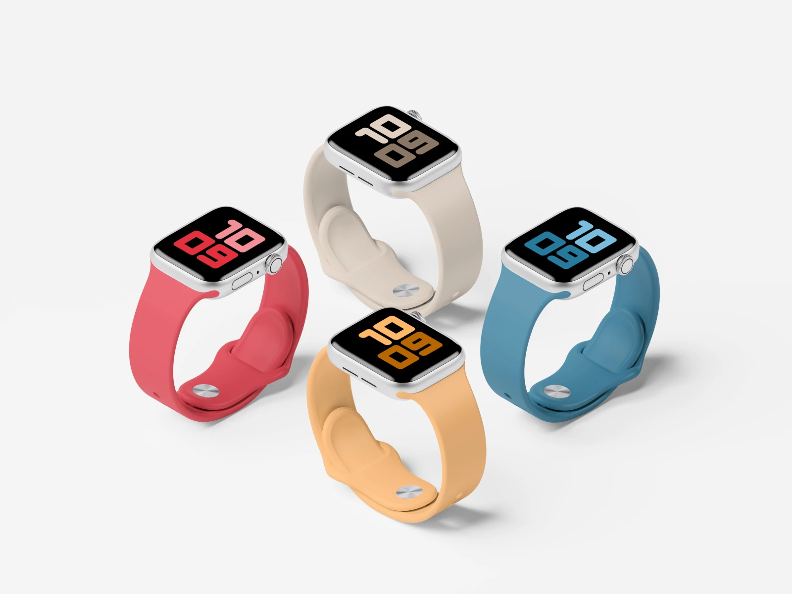 Apple Watch Series 5 Set Mockup - Use this Apple Watch Series 5 to showcase your app designs.