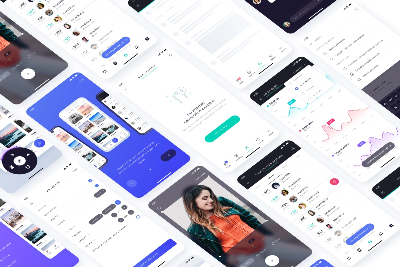 Atro Mobile UI Kit Freebie - Whatever you need a nudge to start work on your idea, find inspiration or just want to add Atro Mobile UI kit to your freebie toolbox, go ahead and grab this awesome mobile UI kit containing 12 beautiful handpicked screens for free.