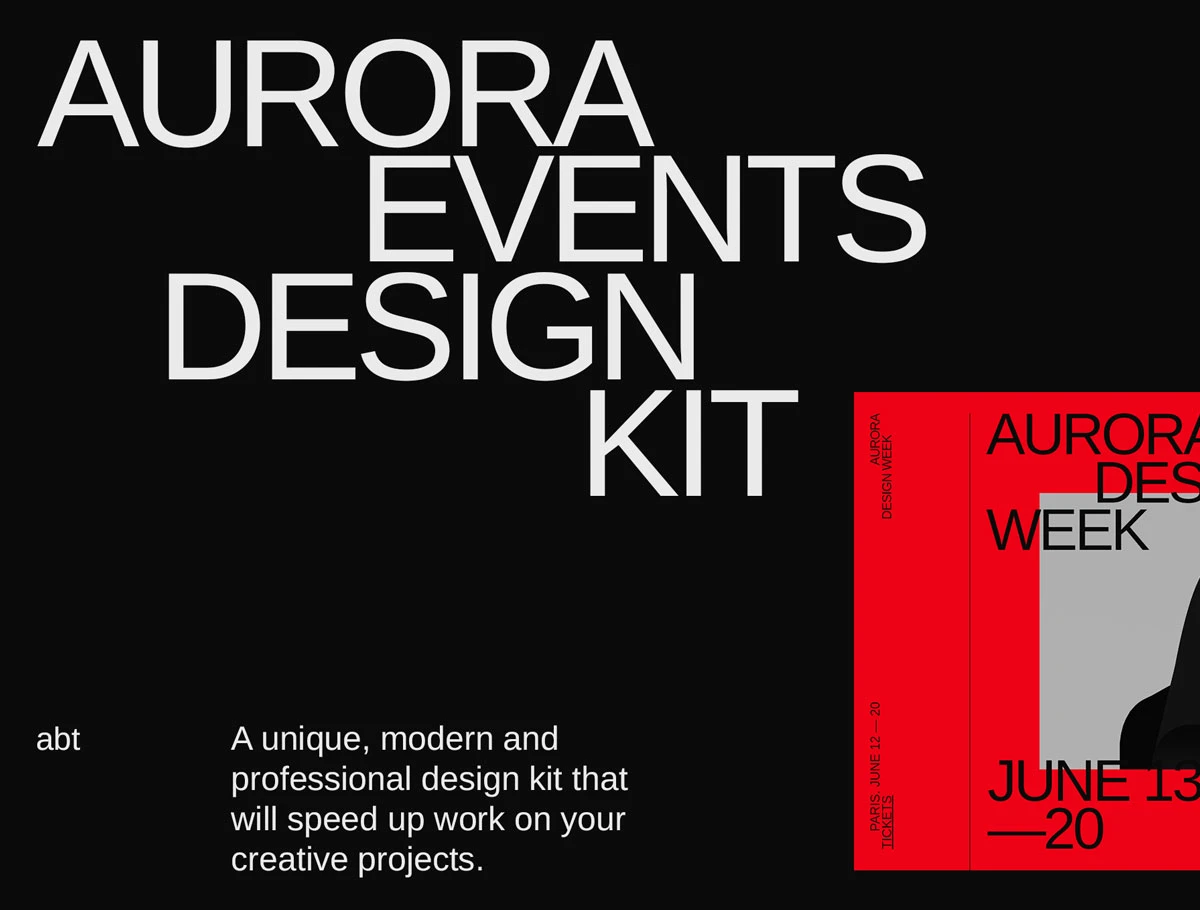 Aurora - Free Web Elements - Appealing web elements, stylish interface, interactive structure — it’s all about Aurora. Meant to be a perfect kit for promoting events, it became a design treasure for any project type.