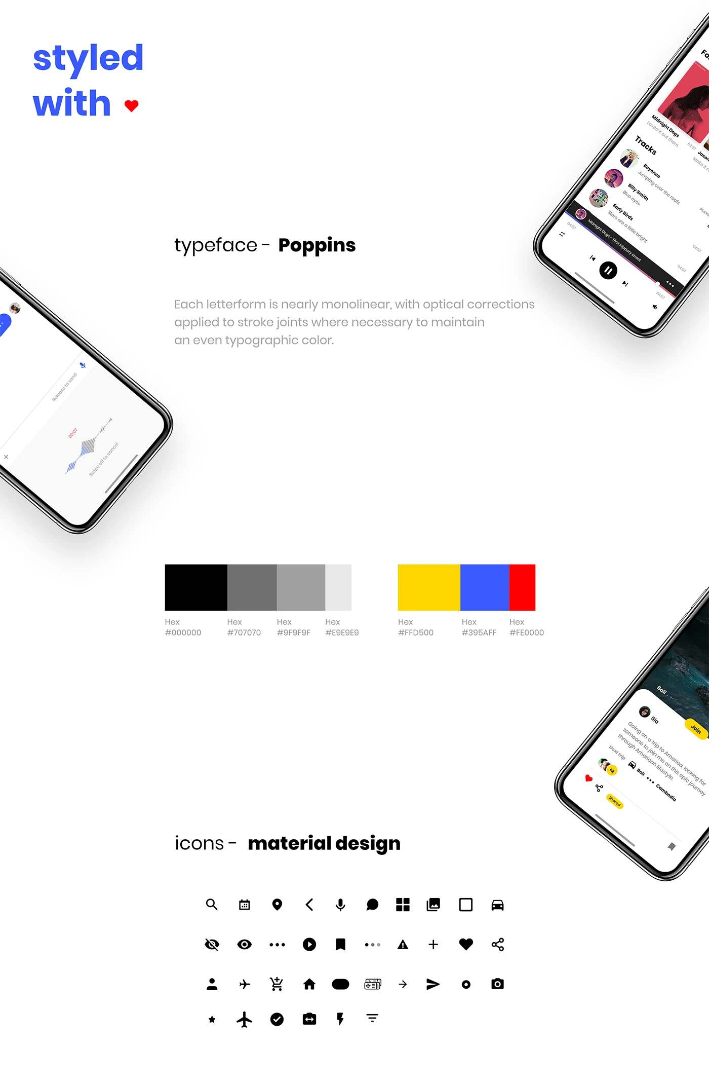 Backpack - UI Kit Free for Adobe XD - Includes 50+ customizable screens across seven categories 