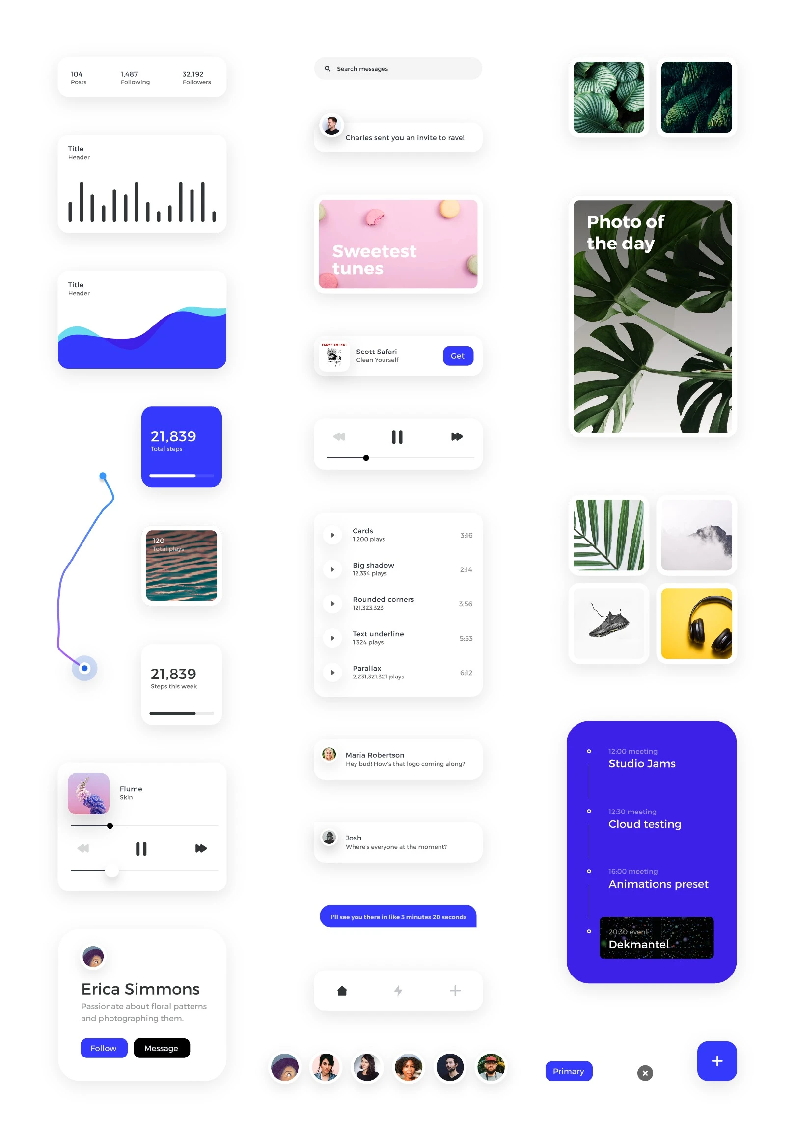 Card - Free UI Kit For InVision Studio - A simple card UI kit. That's it. That's the kit! Designed by Charles Patterson.