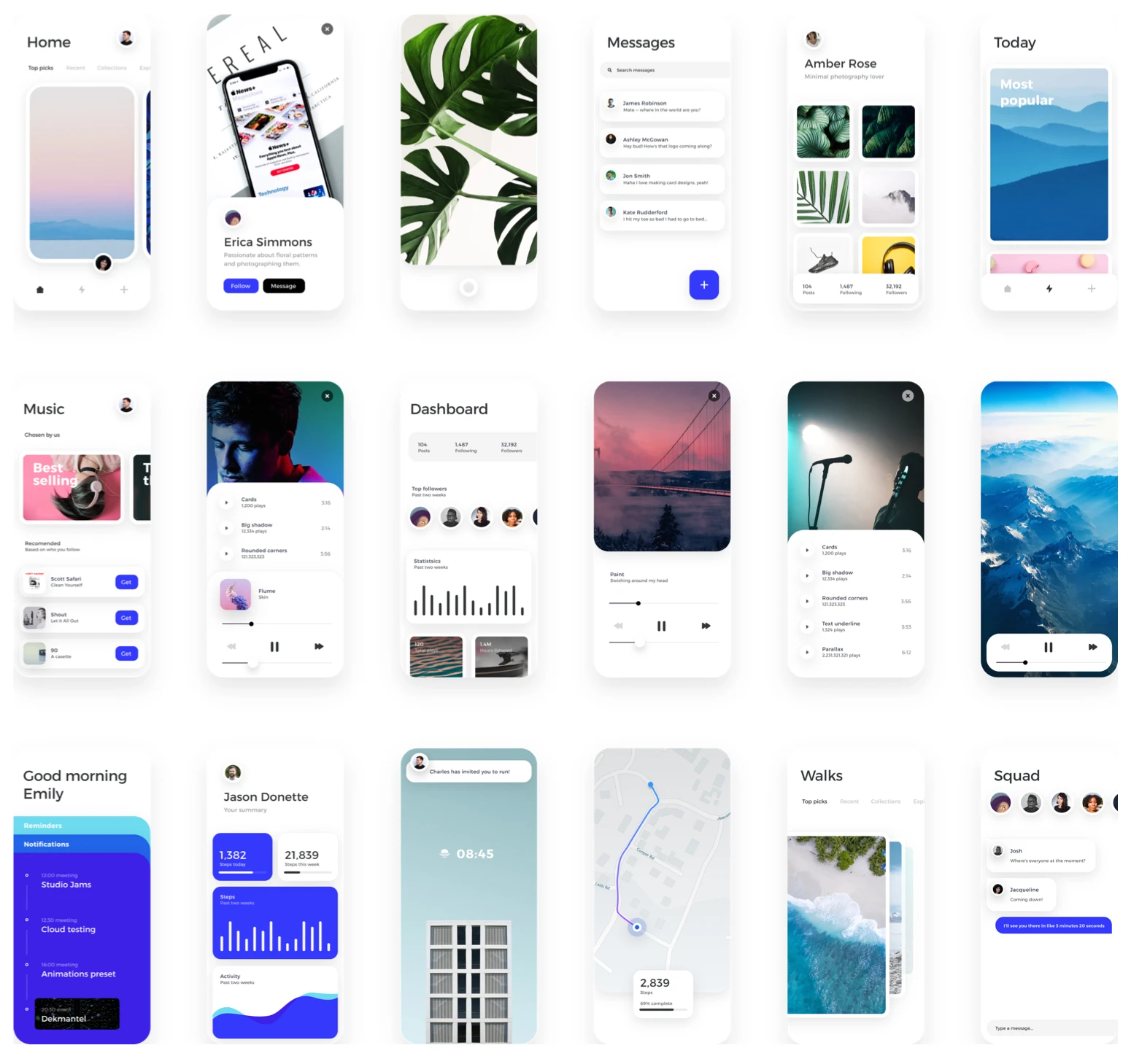 Card - Free UI Kit For InVision Studio - A simple card UI kit. That's it. That's the kit! Designed by Charles Patterson.