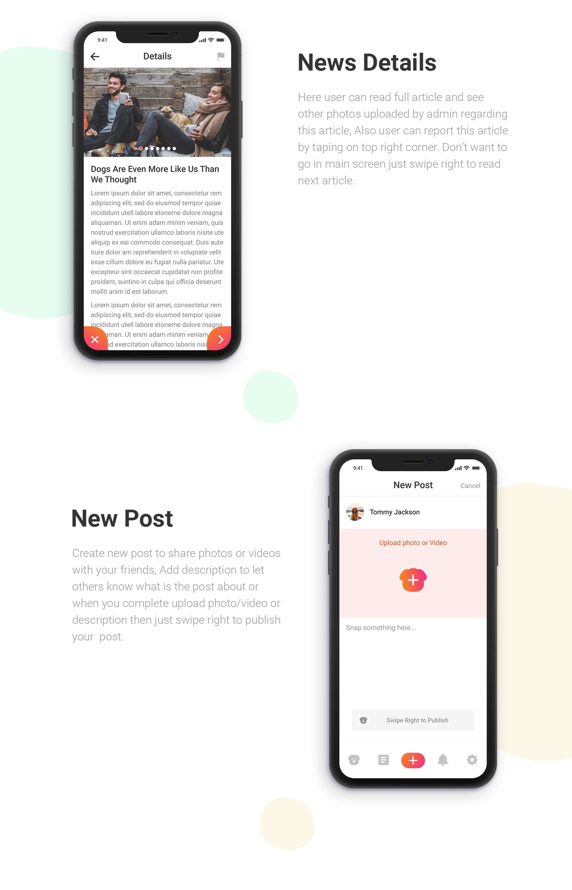 Doglife UI Kit Free for Adobe XD - Doglife is an app for dogs and dogs lovers, who loves to share photos of their dogs and dog's lifestyle. Minimal and clean app design, ready for you to get started.