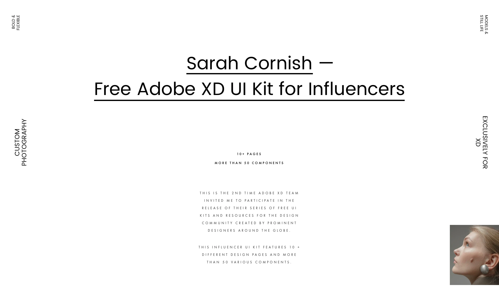 Fashion Influencer UI Kit for Adobe XD - The UI Kit itself is #MadeInAdobeXD and is available for free. It features a ton of goodies for you to use in your next design projects! Don't miss out!