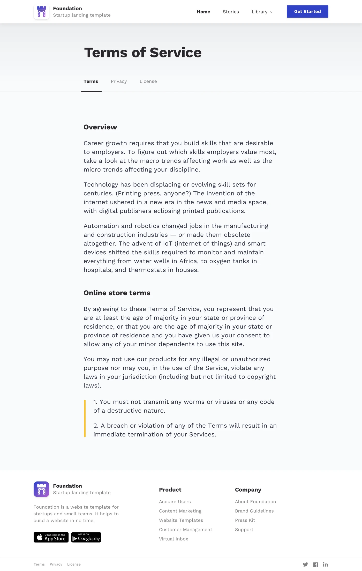 Foundation - Free Landing Page Design - Foundation is a free website design template for Sketch App. It consists of 5 premade pages and many pre-designed blocks. Foundation fits perfect for everyone who wants to design a website for a startup or a landing page. It uses free fonts from Google, free illustrations and icons.