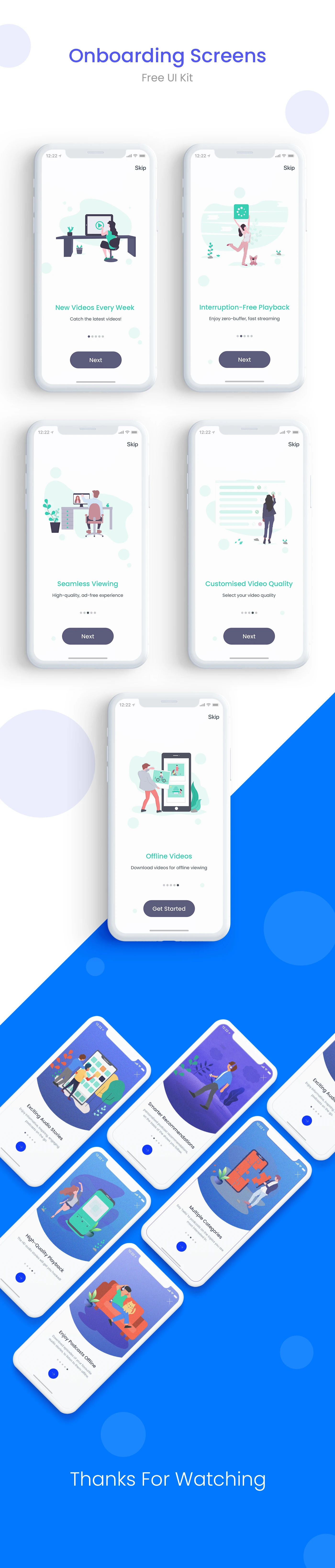 App Onboarding Walkthrough Screens - Elegant and clean illustrations for any kind of app. Easy to edit.