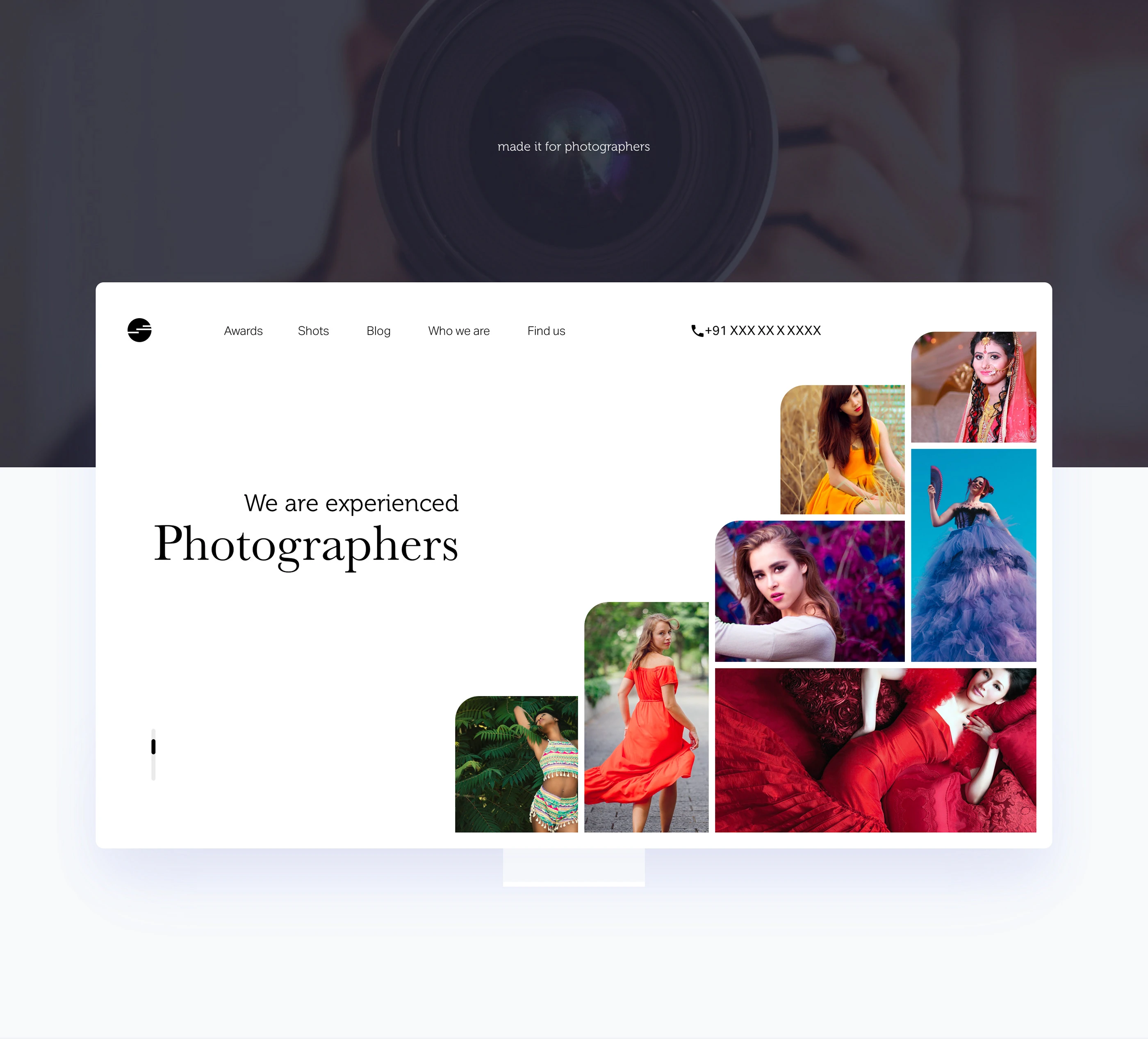 Photographer Portfolio Website - The concept revolves around Black & White and no other colors involved except the photographs which come with the colors of a rainbow in the landing screen. I made this design using Sketch App and Adobe XD with many of the features/sections including responsive design where you can easily customize them however you like.
