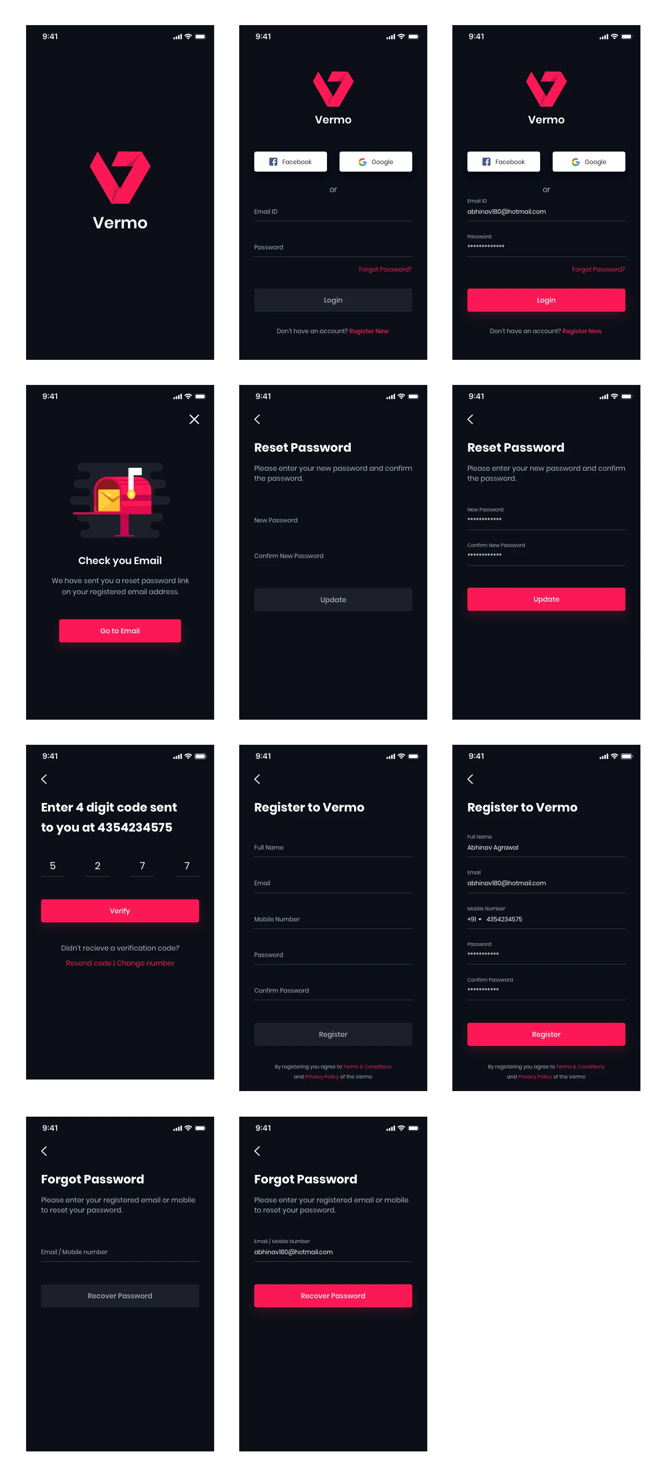 App Login Screens UI Kit - Login Screens UI kit for Sketch to help you quickly design and build login flows. This freebie UI kit is available in both light and dark theme. Includes 20+ screens