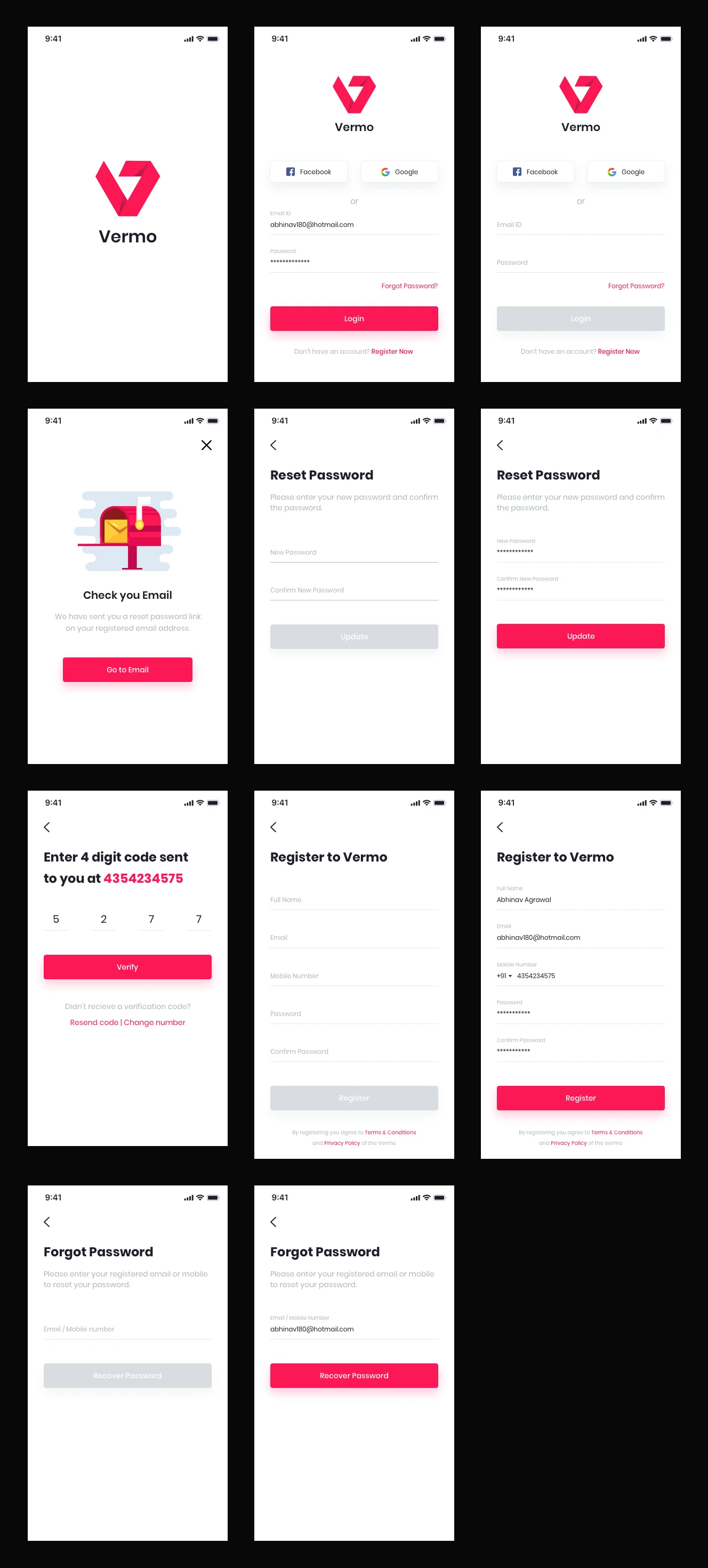 App Login Screens UI Kit - Login Screens UI kit for Sketch to help you quickly design and build login flows. This freebie UI kit is available in both light and dark theme. Includes 20+ screens