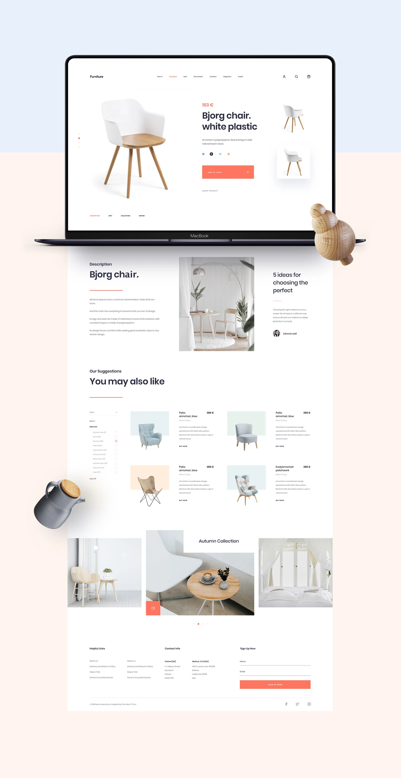 MI Furniture Free Sketch Template - MI Furniture is a Free Multi-Purpose Sketch App Template built to showcase lifestyle, minimalistic and modern furniture and accessory websites. 07 Artboards are included in the design. The artboard is fully editable, layered, carefully organized.