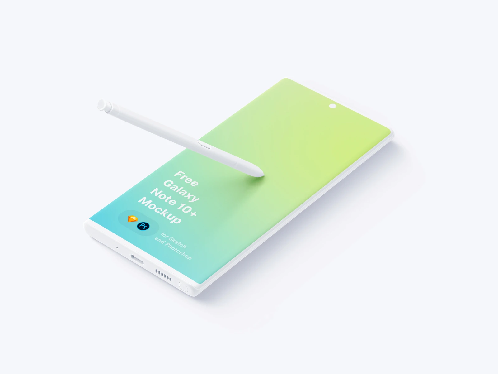 Samsung Galaxy Note 10 Plus Mockup - Download free Samsung Galaxy Note Plus Mockup. For your personal and commercial projects. In thee different variations and isolated pen. Clay versions also included.