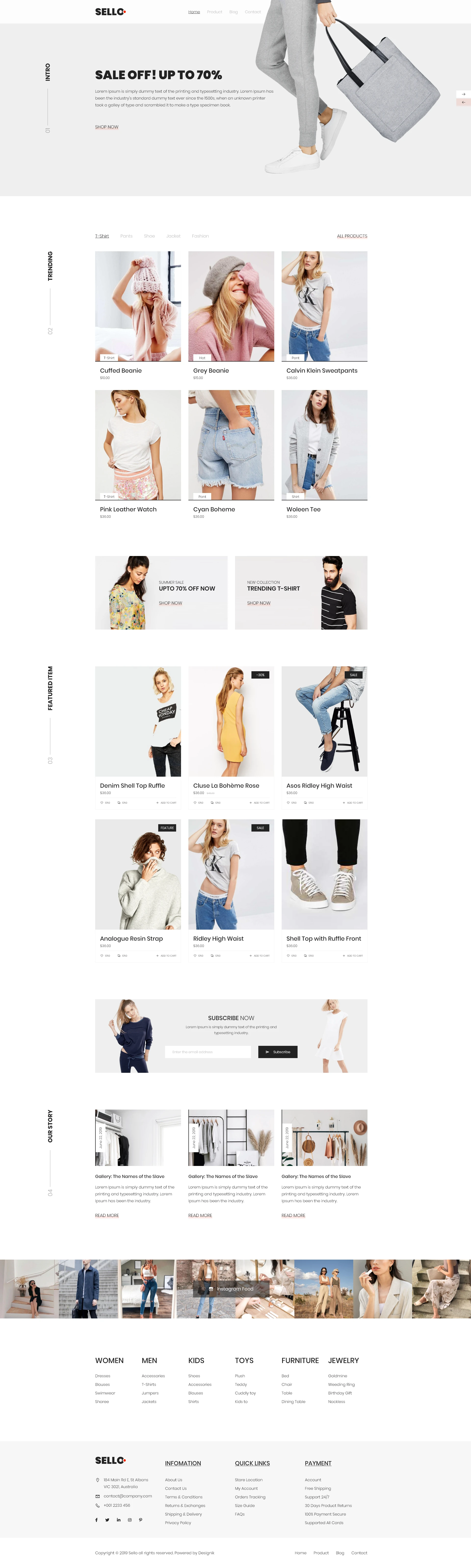 Sello - Mininal E-Commerce Website - Minimal but Creative E-Commerce Template