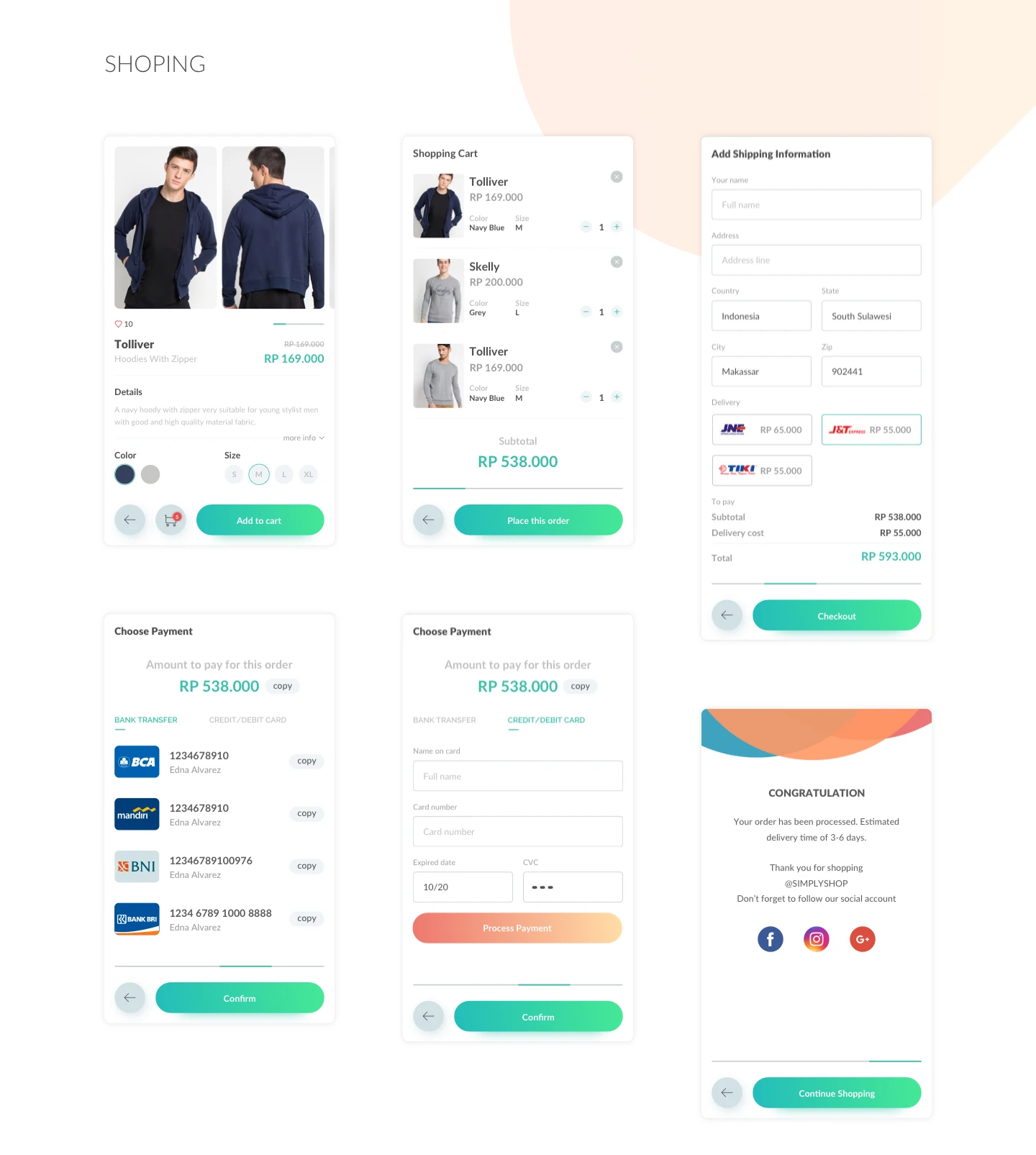 Simply eCommerce UI Kit - Simply is an e-commerce UI Kit. Was crafted especially for small or medium business who want to have e-commerce app.