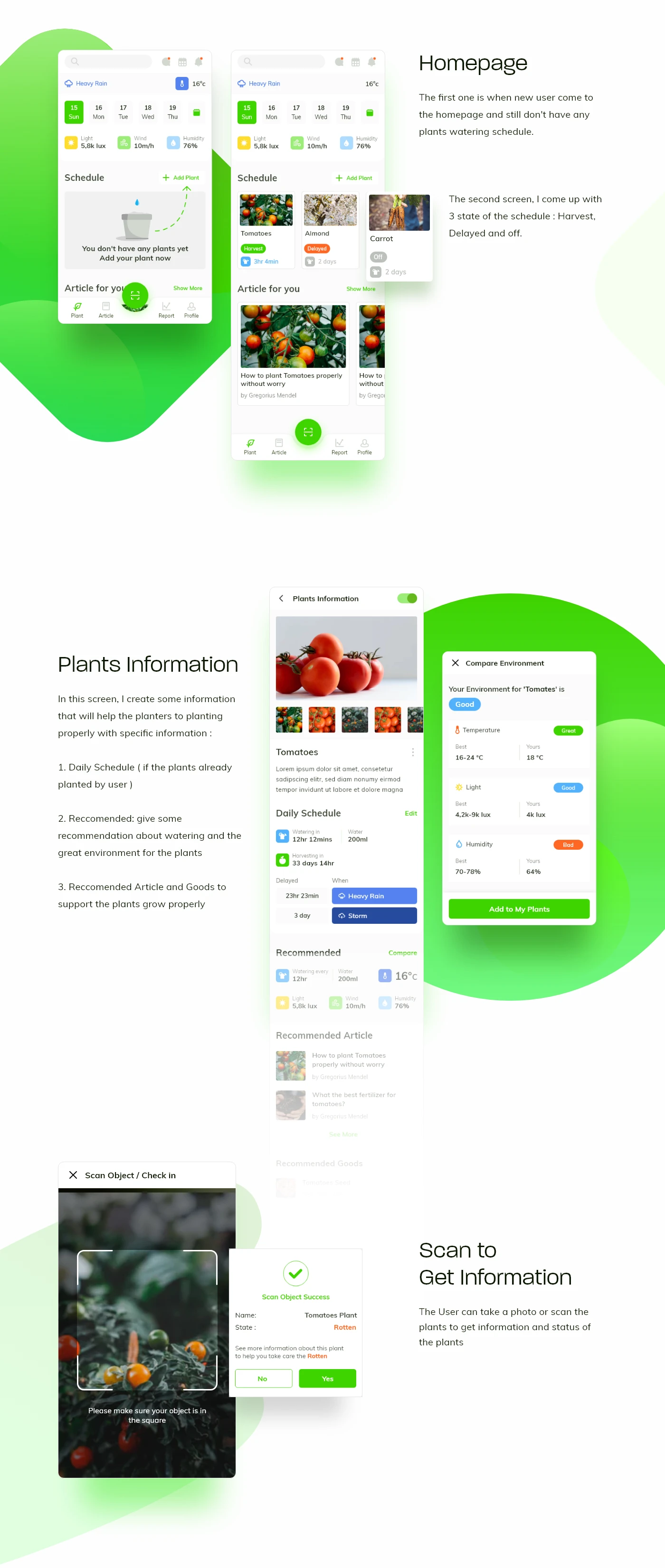 Waplant Plants - Free UI Kit for Adobe XD - Minimal and clean app design. Waplant Plants helps you to take care your plants easily.