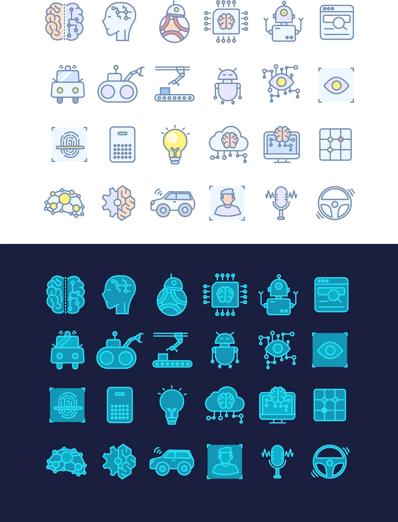 AI Free Icon Set by Xiaojianjian - Free icon set designed by xiaojianjian, with 2 icon styles.