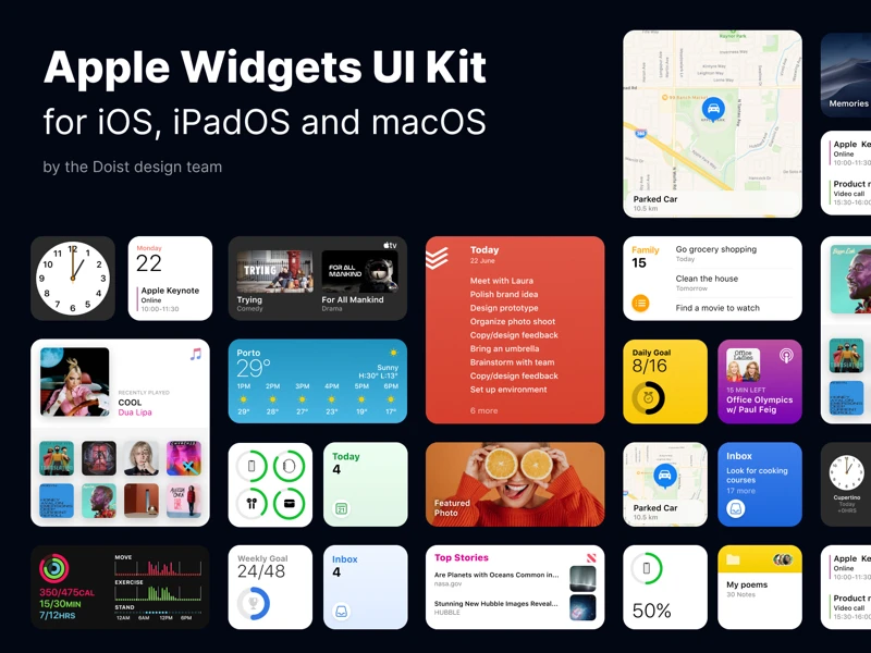 Apple Widgets UI Kit for Figma