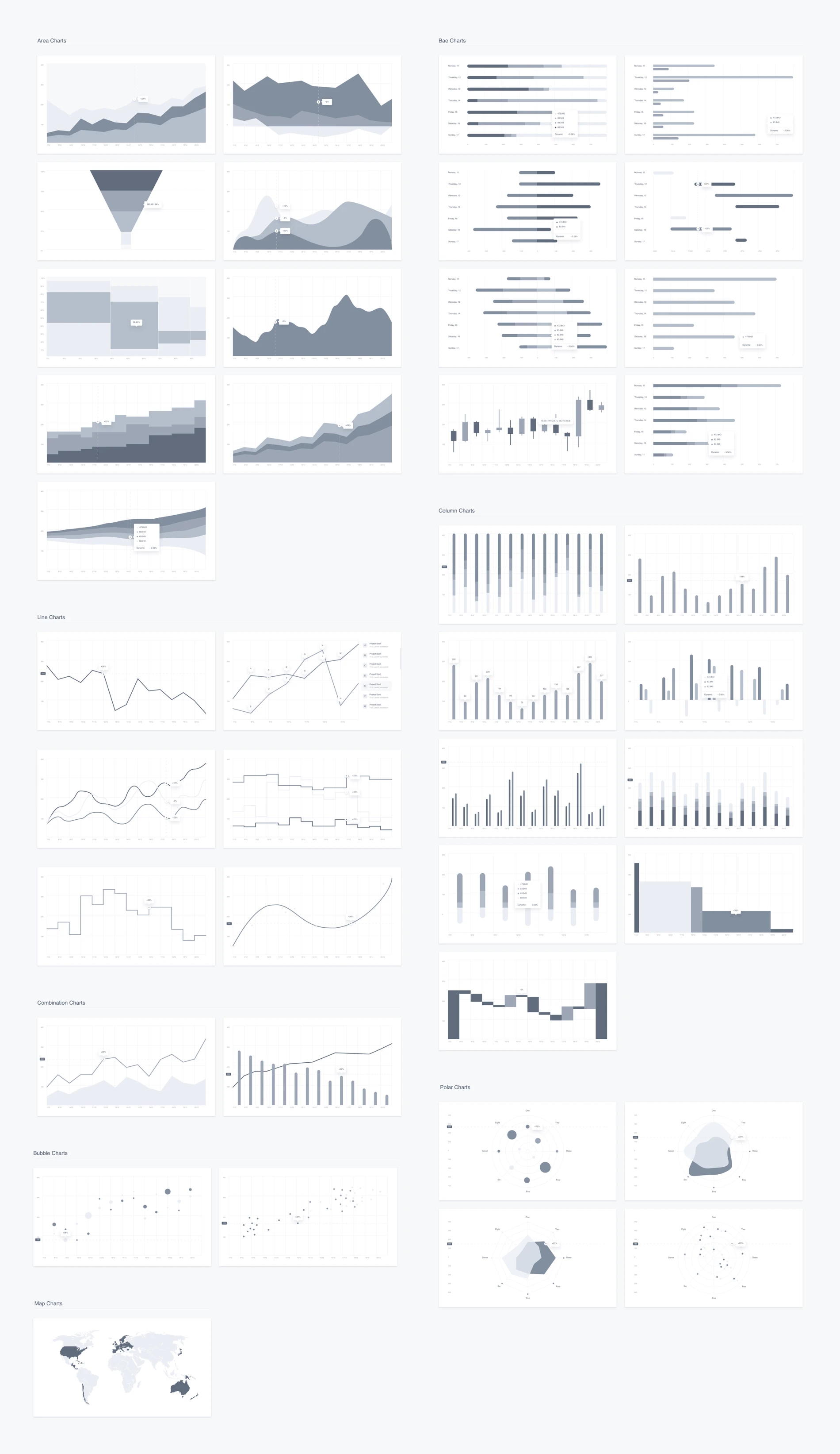 Charts - Free Design System for Sketch - The most comprehensive collection of charts, graphs and diagrams for Sketch. 3 Pre-Made color schemes already included: Standart, Black, Wireframe.
