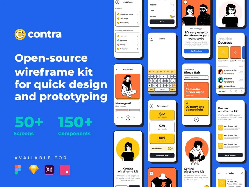 Contra - Open Source Wireframe Kit