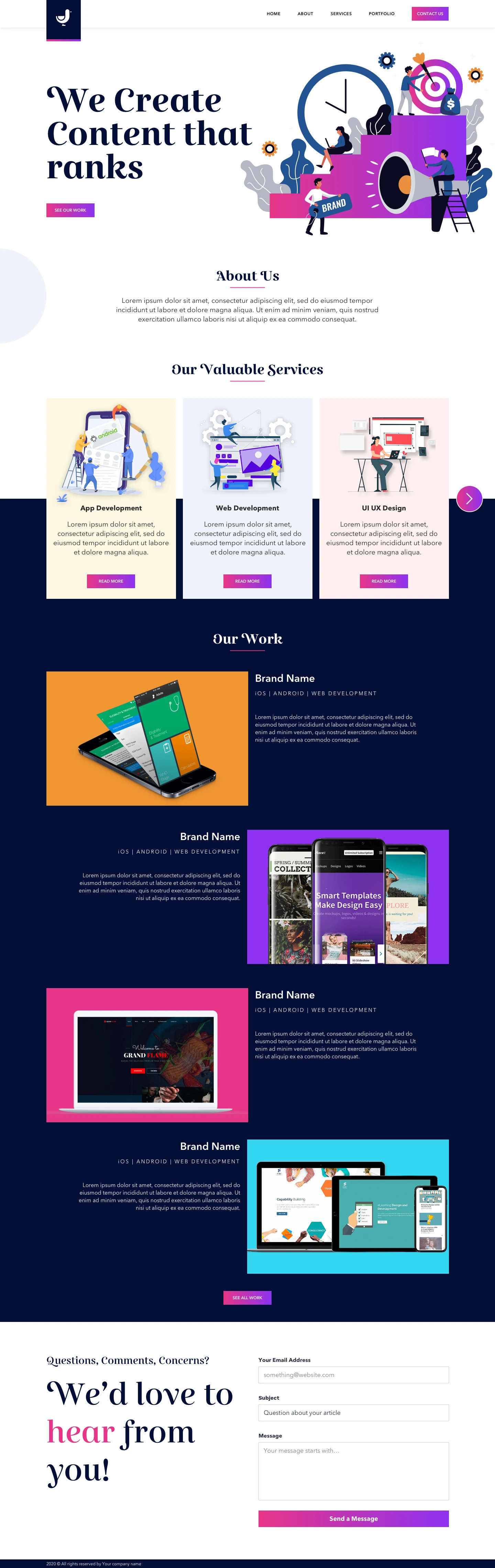 Digital Marketing Landing Page for Sketch - Minimal and clean landing page design, great for you to get started a new project.