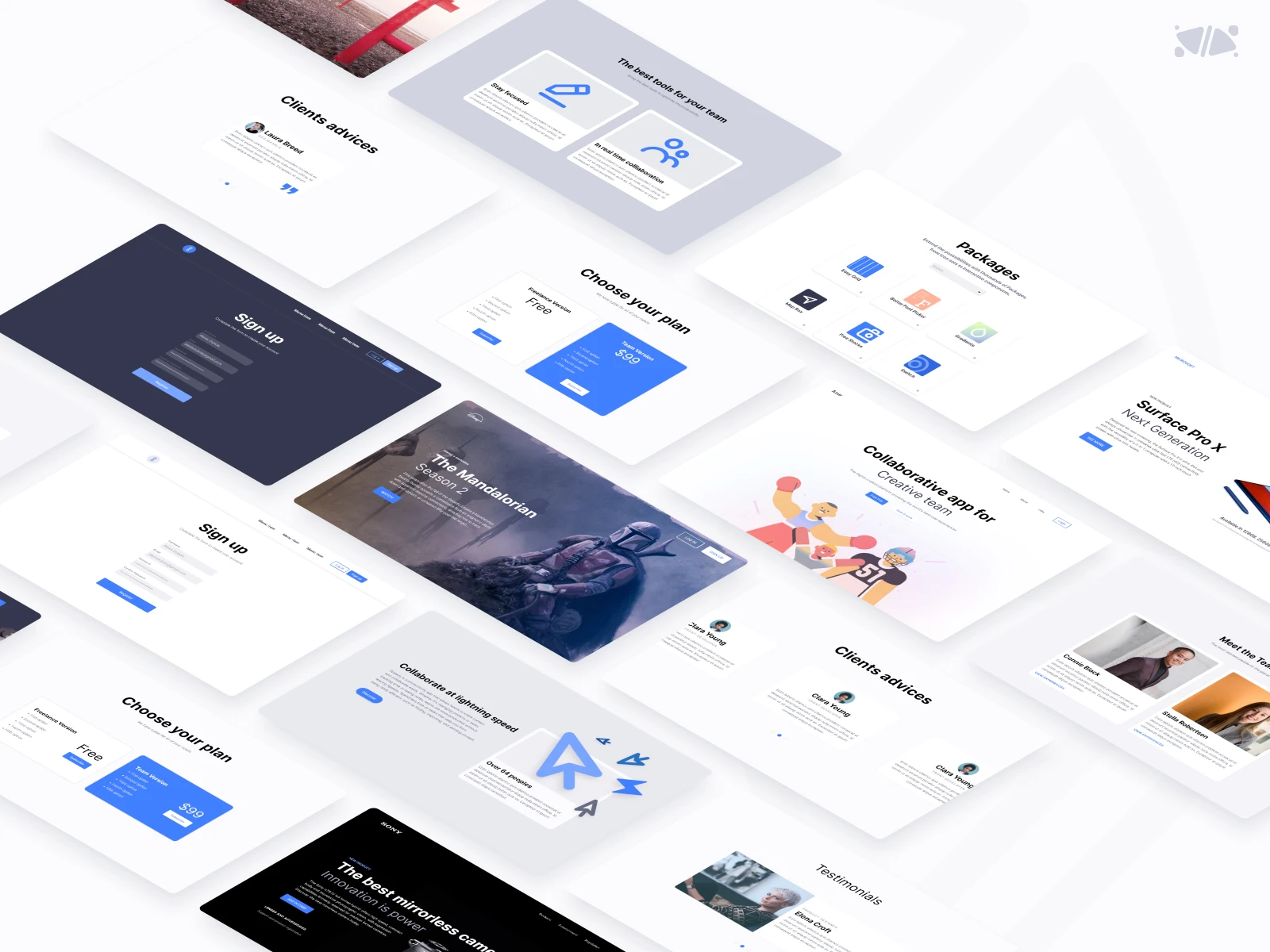 EXO KIT Design System for Figma - EXO KIT is a huge library: typography, colors, buttons, cards, fields... It meets all your needs to create your design system! This UI kit is free for personal project and it works with Figma.