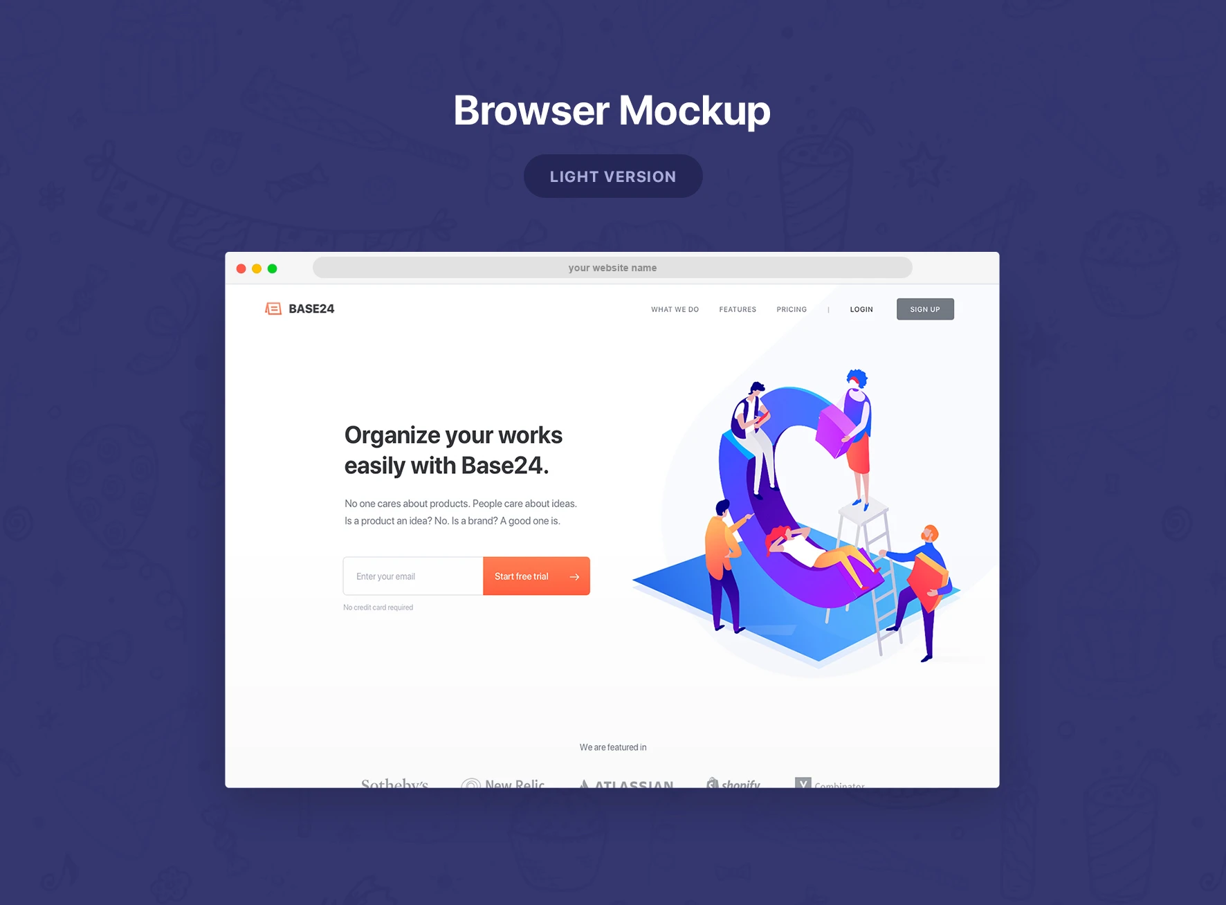 Safari Browser Mockup - Present your website in beautiful browsers. PSD and Sketch files included.