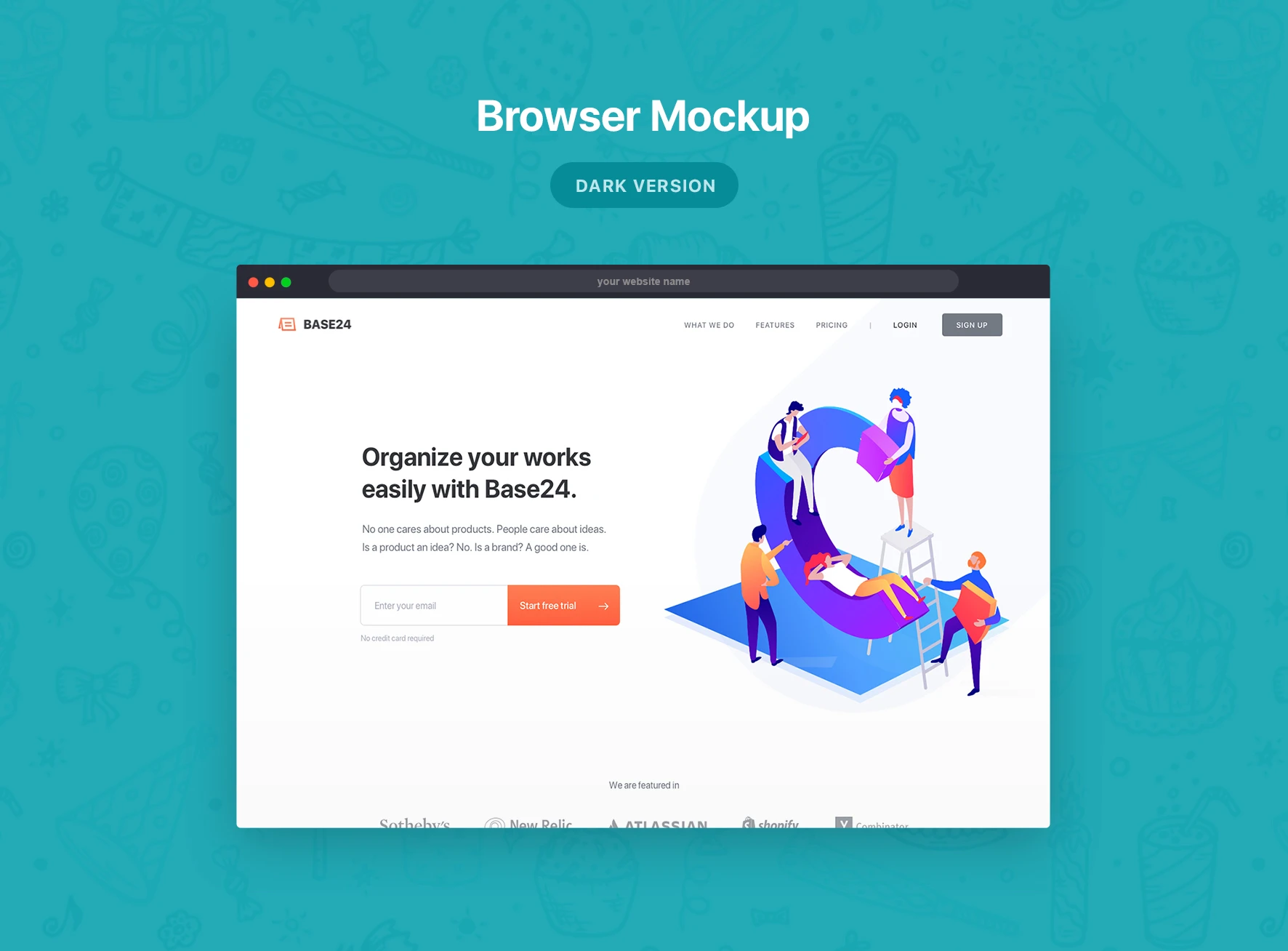 Safari Browser Mockup - Present your website in beautiful browsers. PSD and Sketch files included.