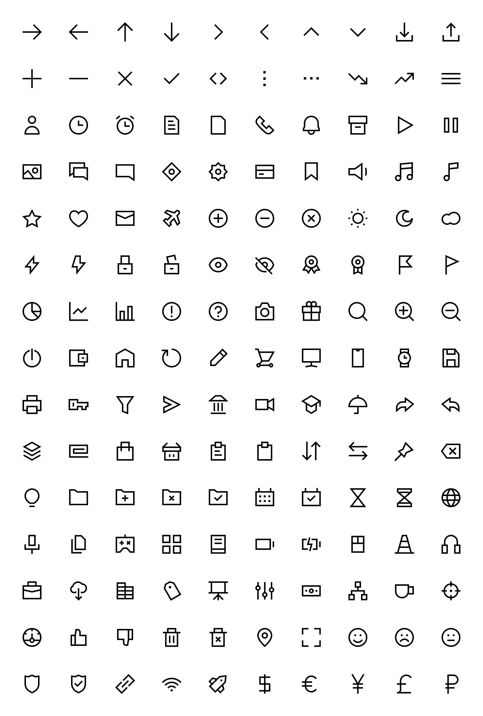Free Edge Icons - Outline icons that work in any style of design project. Get 150 icons in 3 styles of line: medium, regular, thin. Collection gathered with the most functional topics, that cover the most frequently asked requests of the designer.