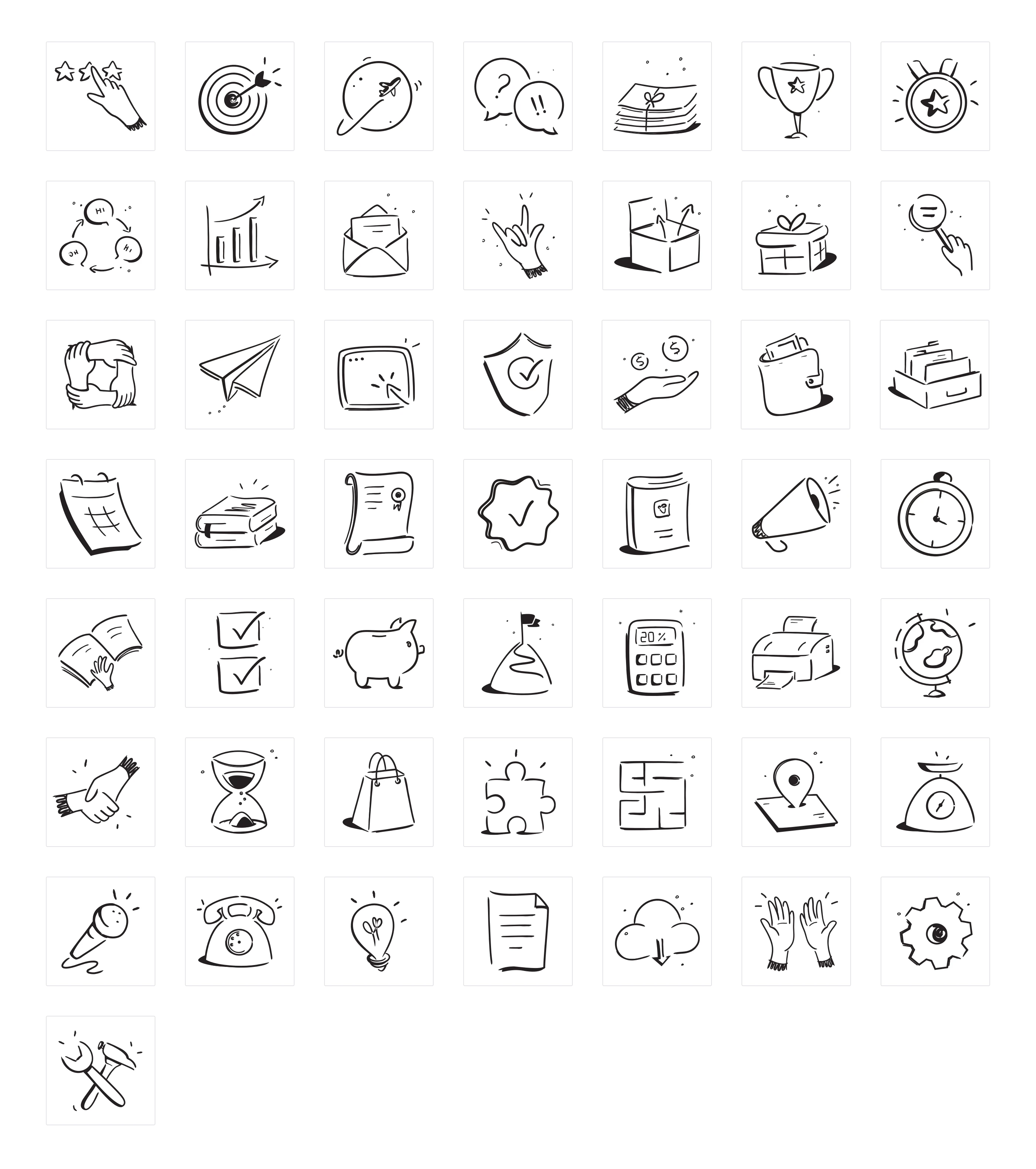 Free Notion Style Icons - A beautiful pack of 50 free Notion-style icons that you can use in your websites, apps and Notion templates.