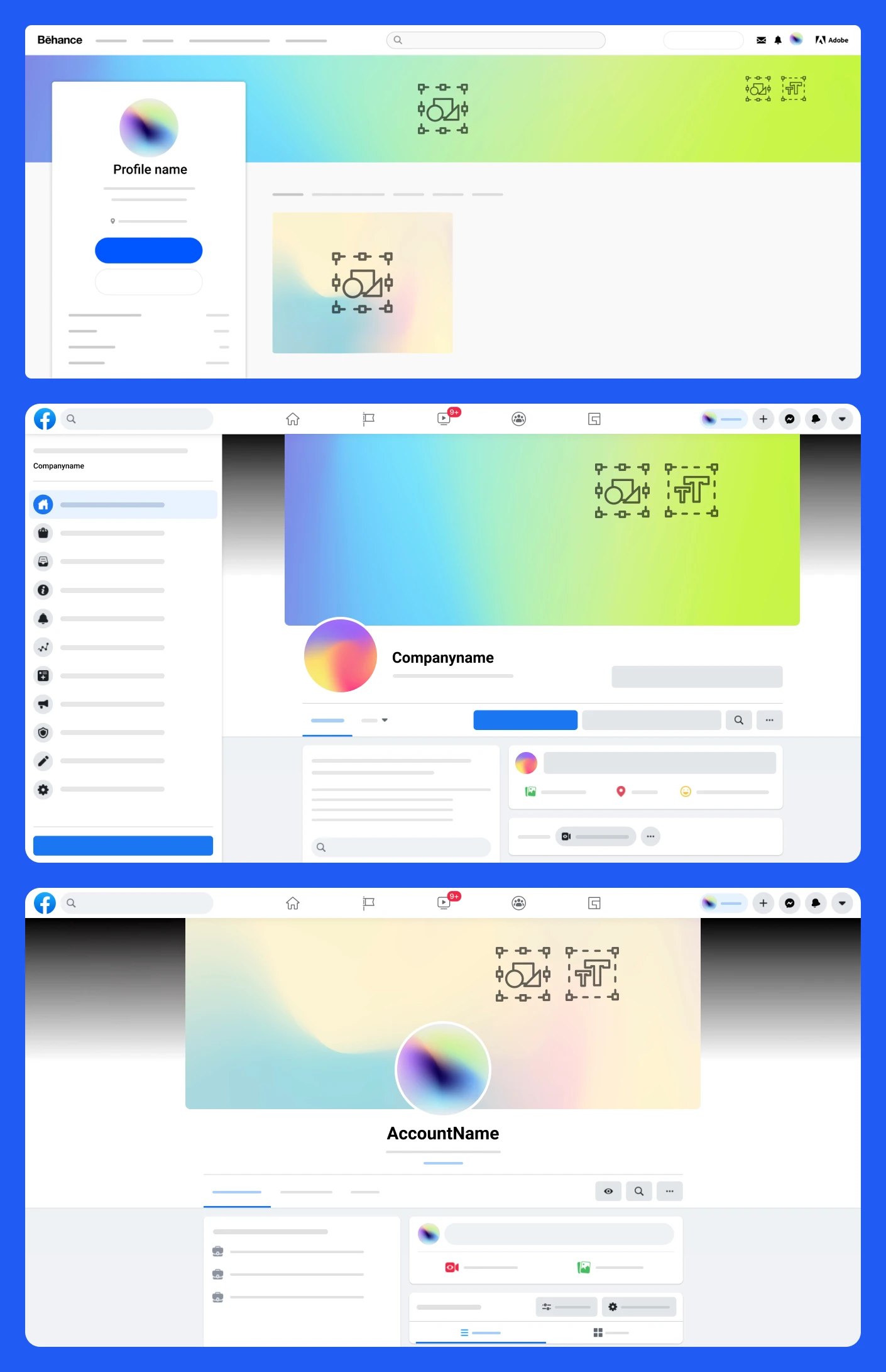Free Social Media Kit for Figma - This project is created to make life easier for designers around the world. Quickly and easily package your visual environment across different social networks and services: