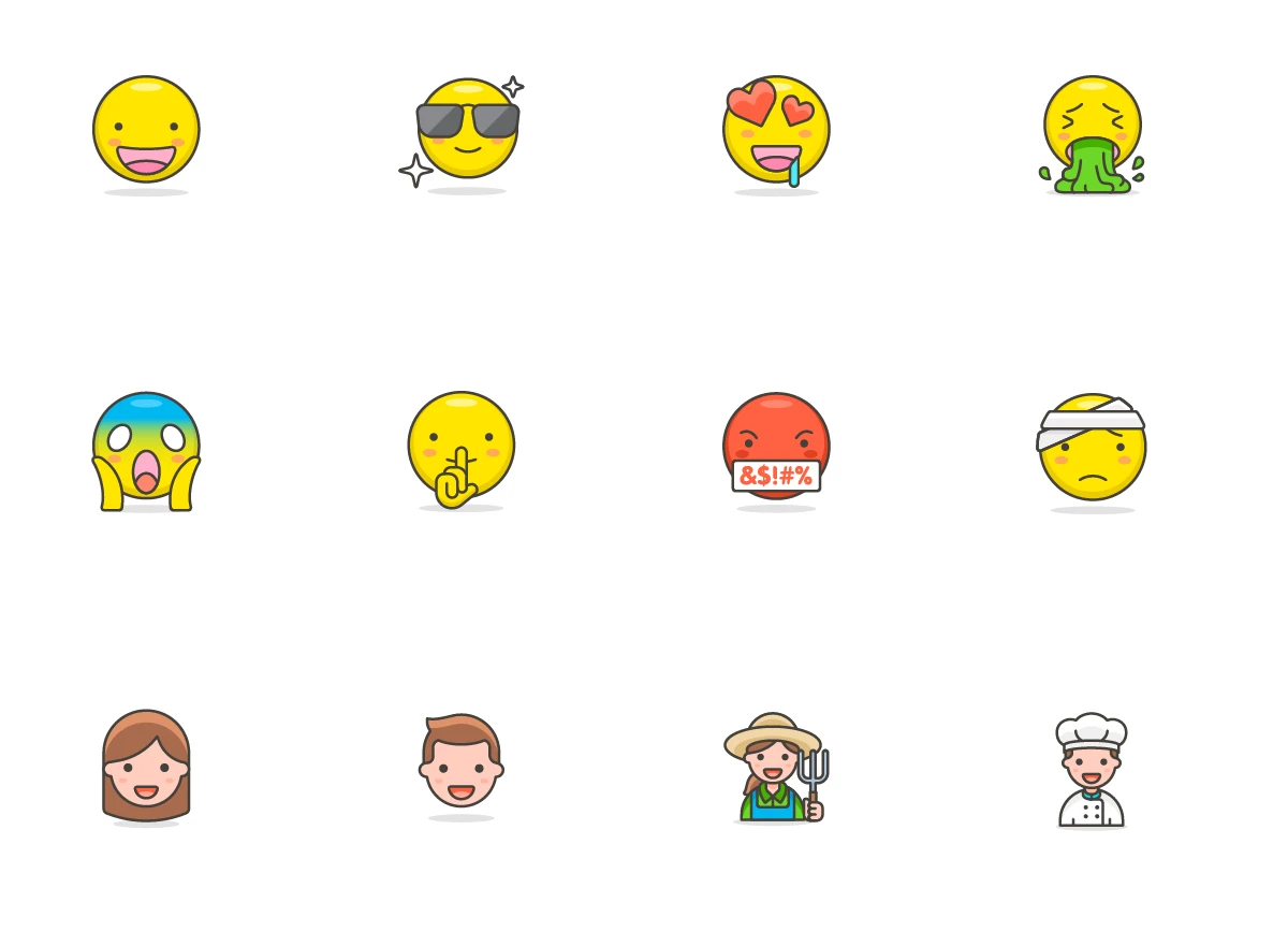 780+ Streamline Emoji - A free collection of cute emoji. Made by Vincent Le Moign