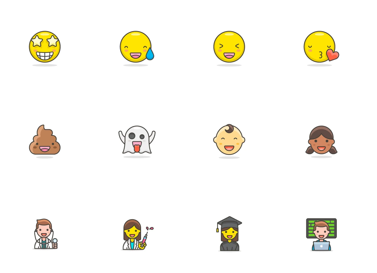 780+ Streamline Emoji - A free collection of cute emoji. Made by Vincent Le Moign