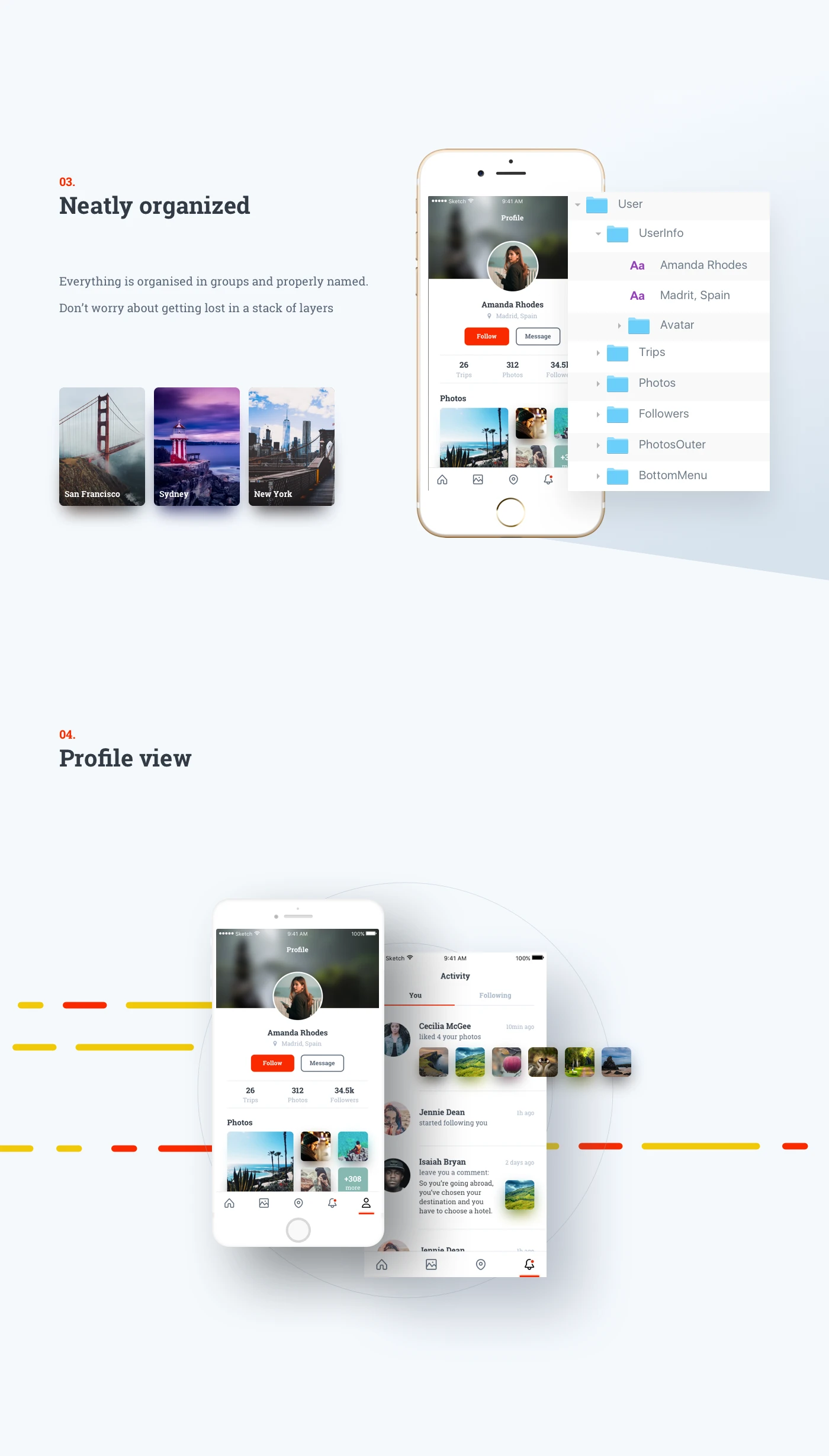 Free Travel App Ui Kit - There are 15+ carefully designed mobile screens by 7ninjas