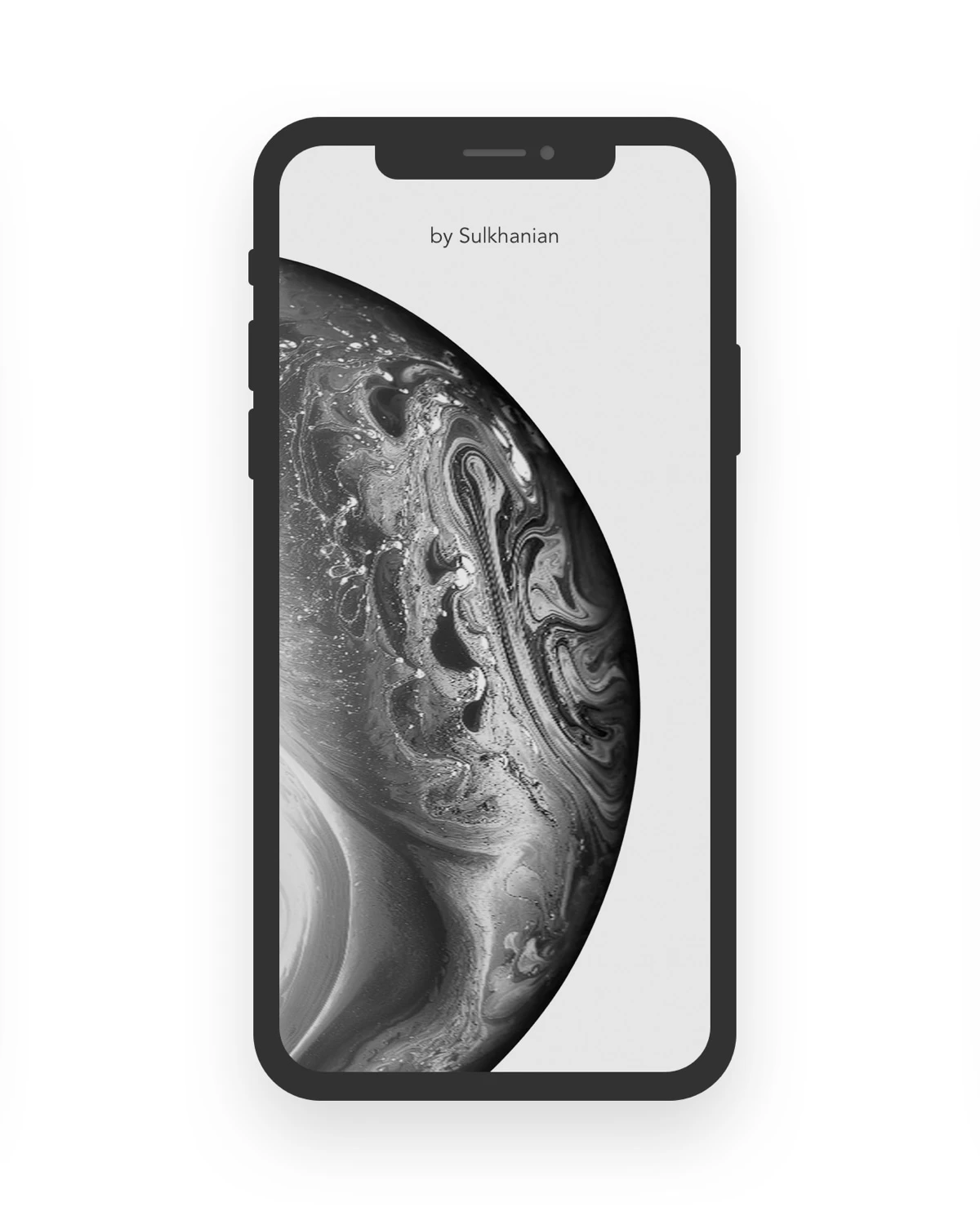 iPhone XS Super Flat Mockup - There is 3 versions: white, dark gray and dark blue