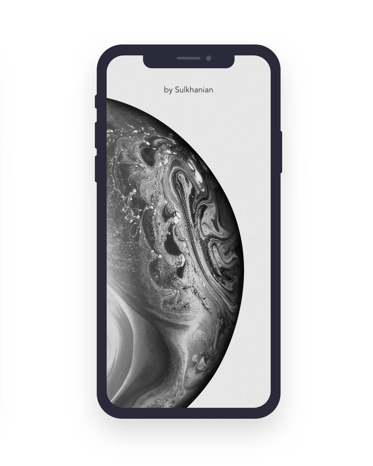 iPhone XS Super Flat Mockup - There is 3 versions: white, dark gray and dark blue