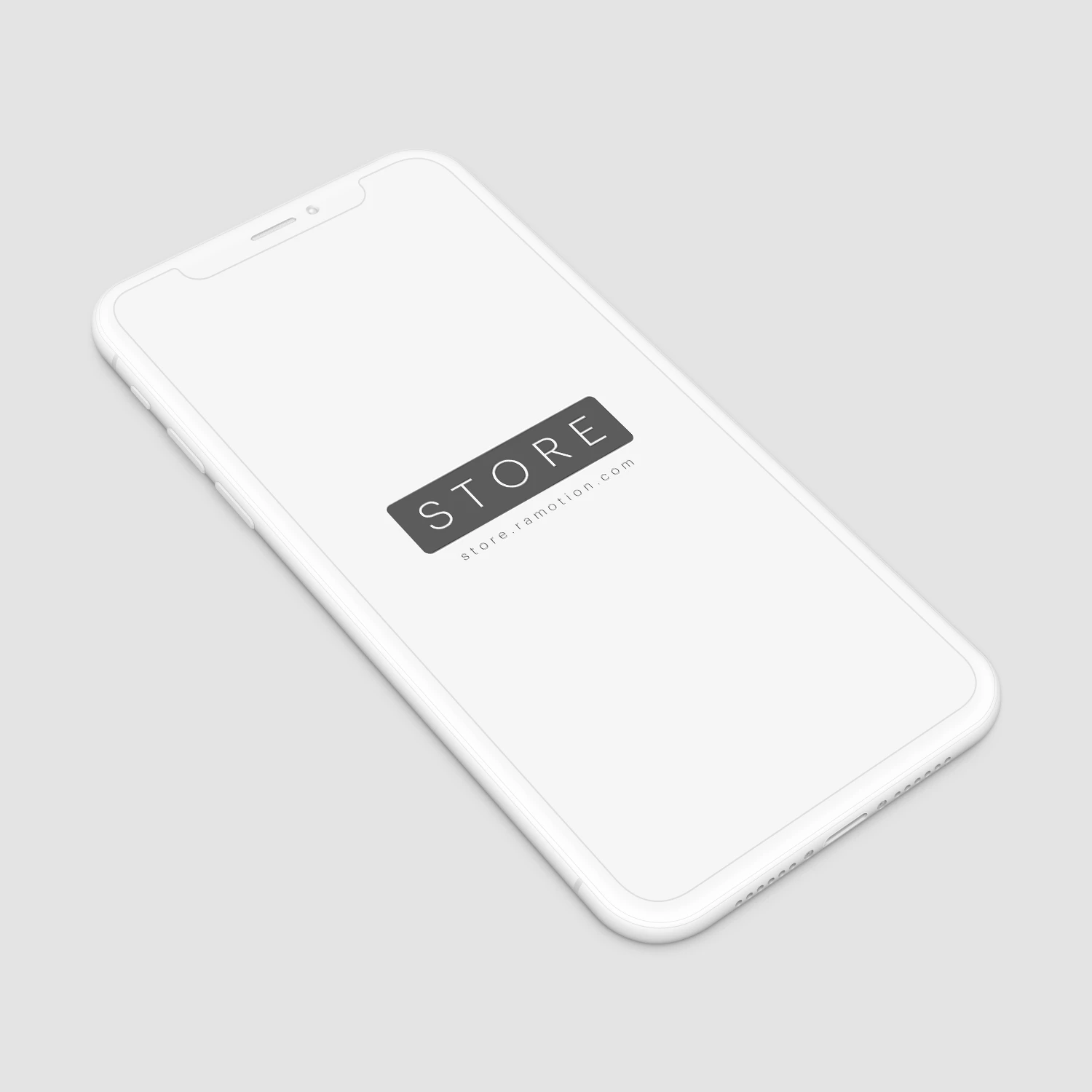 iPhone X Clay - White Perspective Mockup by Ramotion