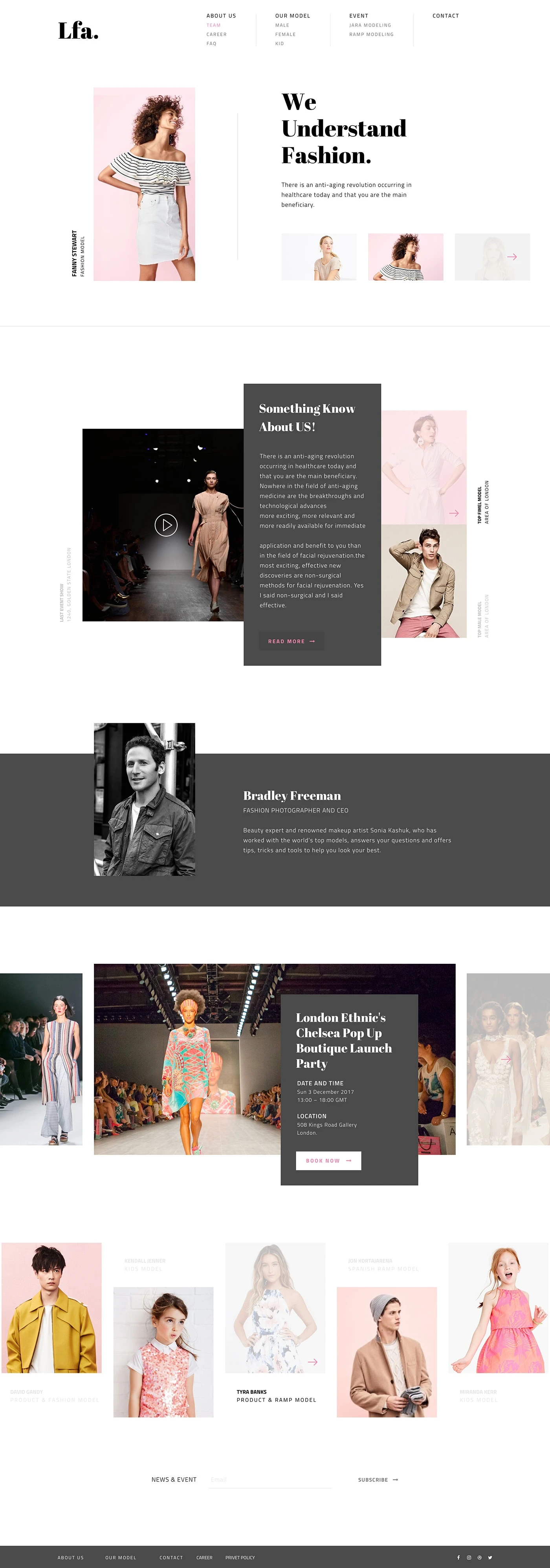 LFA - Fashion Agency Website - Another piece of beautiful Fashion Agency Website.