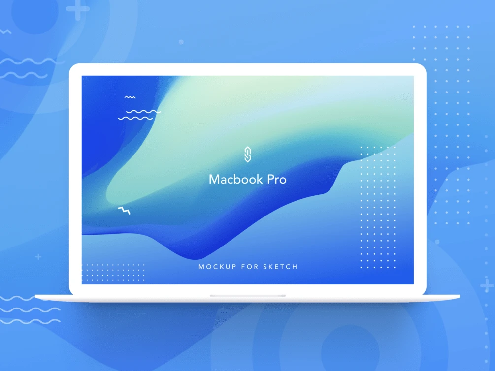 Macbook Pro Mockup - Macbook pro mockup for XD, Sketch and Figma. Mockup system made with sketch symbol.