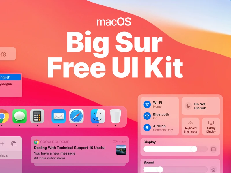 macOS Big Sur Free UI Kit