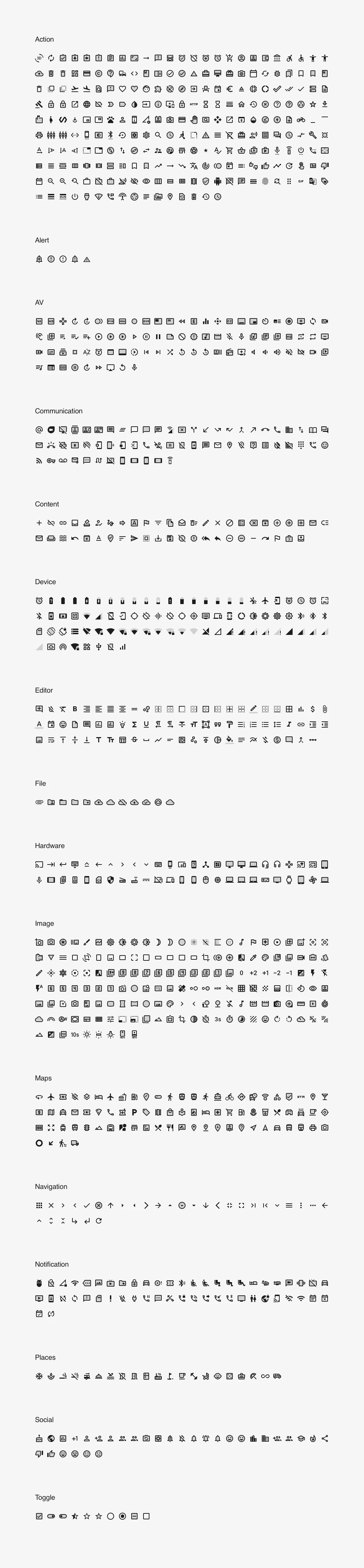 Material Icons Library - Free collection of 1000+ Icons for popular graphics tools. Compatible with Sketch App, Figma, SVG, Invision Studio, Adobe XD & Photoshop