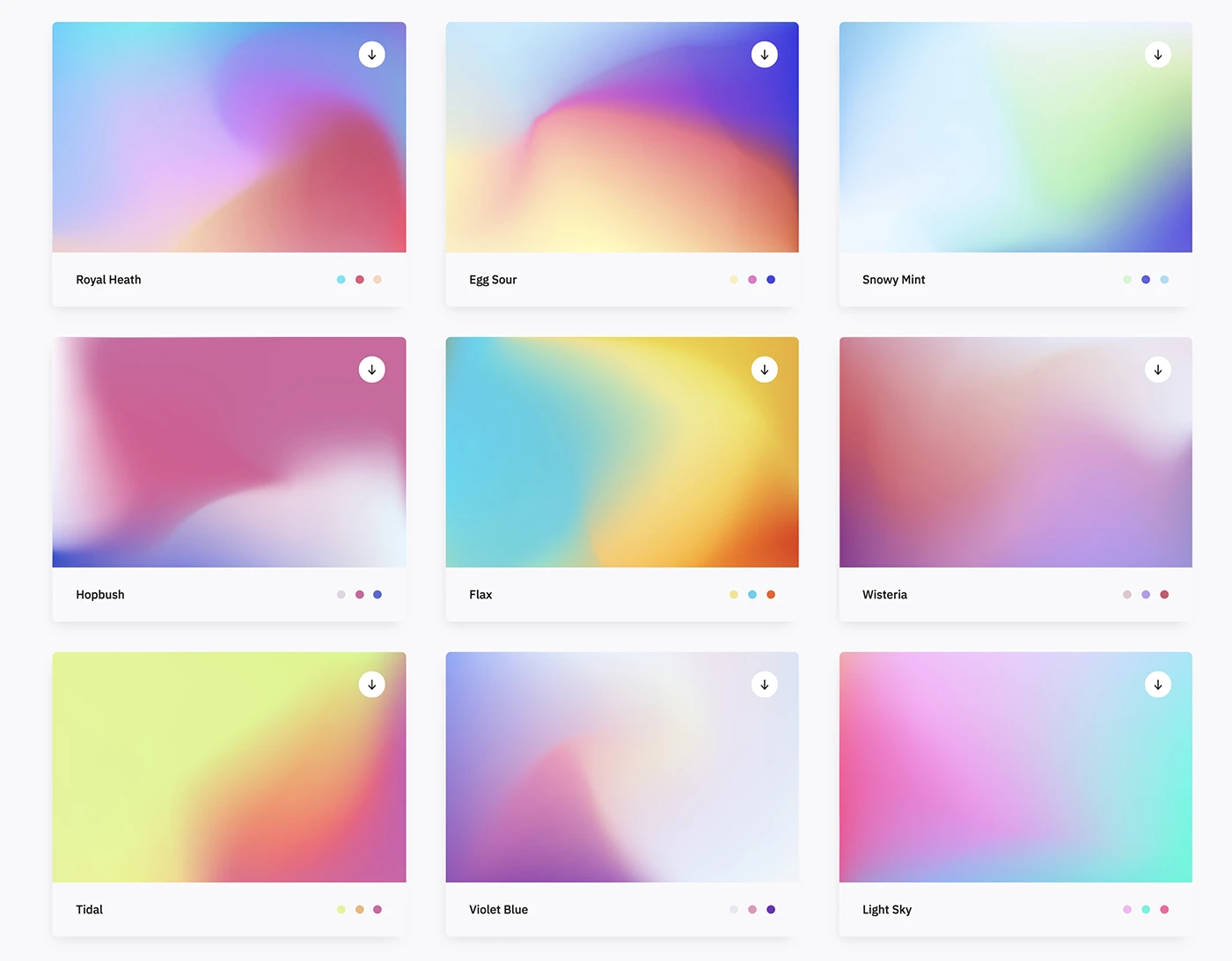Mesh Gradients Collection - 100 mesh gradients in .sketch, .webp, .ai, .webp, .eps. Download and use in your commercial and personal projects.