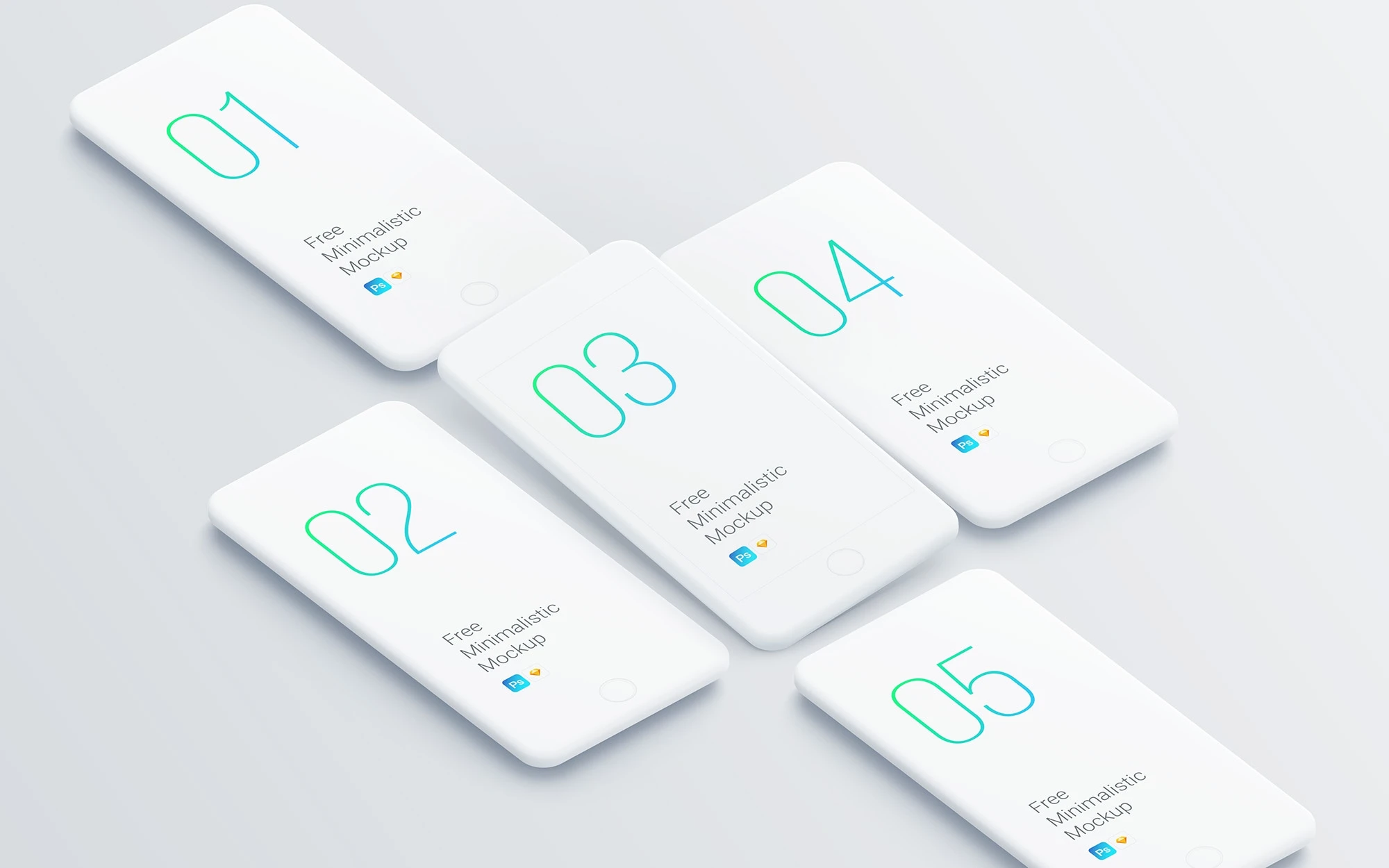 Minimalistic Smartphones Mockups - Free minimalistic mockups of smartphones for you – so you can showcase your app and web designs.