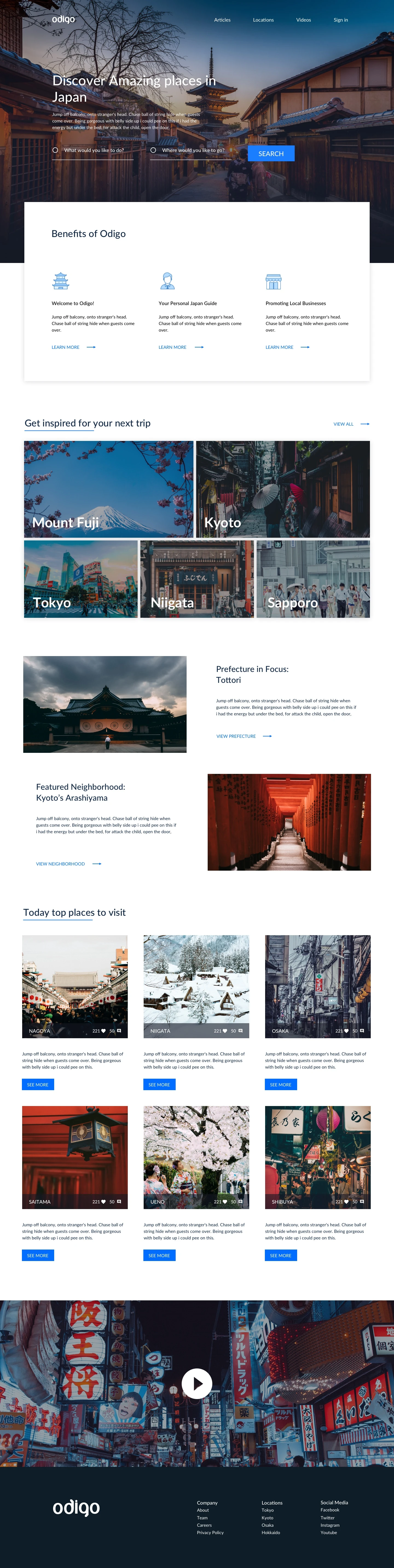 Travel Landing Page - Clean landing page design by Jacob Voyles